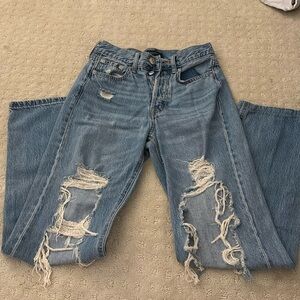 Aeropostale blue baggy ripped jeans